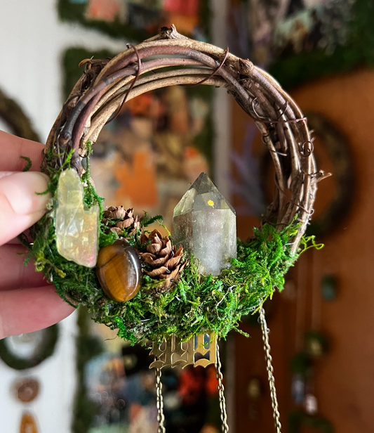 999 Release Mossy Crystal Wreath