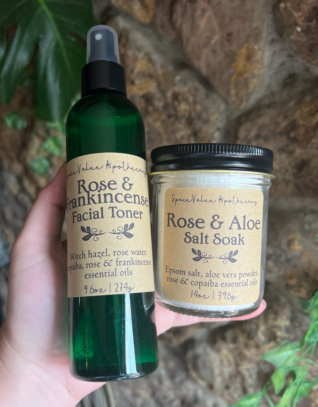 Rose Facial Toner & Bath Soak Bundle