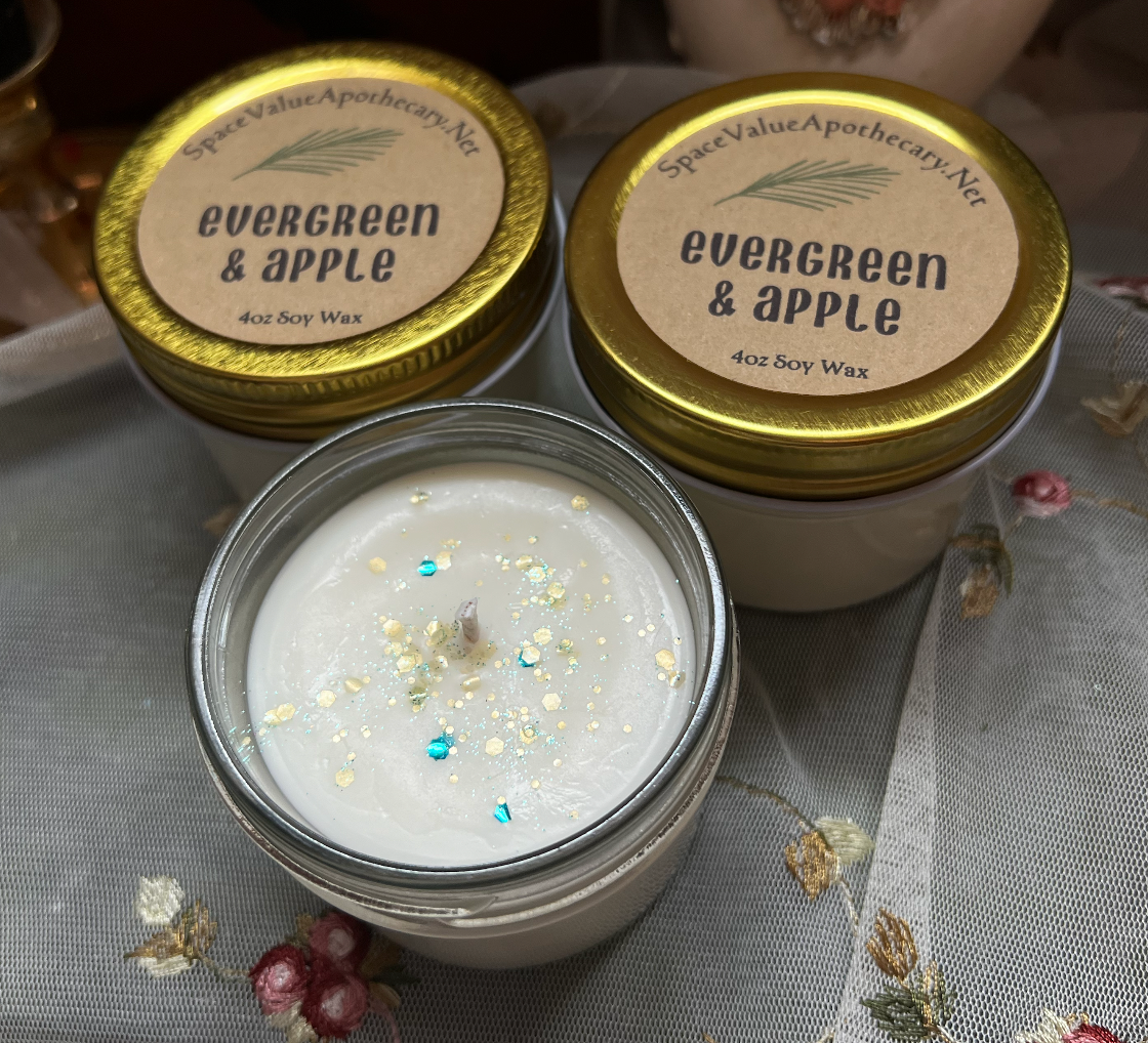 Evergreen & Apple Candle