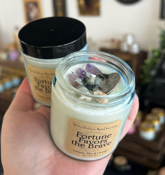 Fortune Favors the Brave Candle