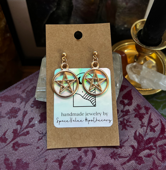 Pentagram Stud Earrings