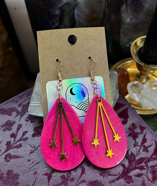 Pink Velvet Earrings